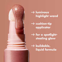 Halo Glow Highlight Beauty Wand, Holographic Honey - Yellow to Orange Shift